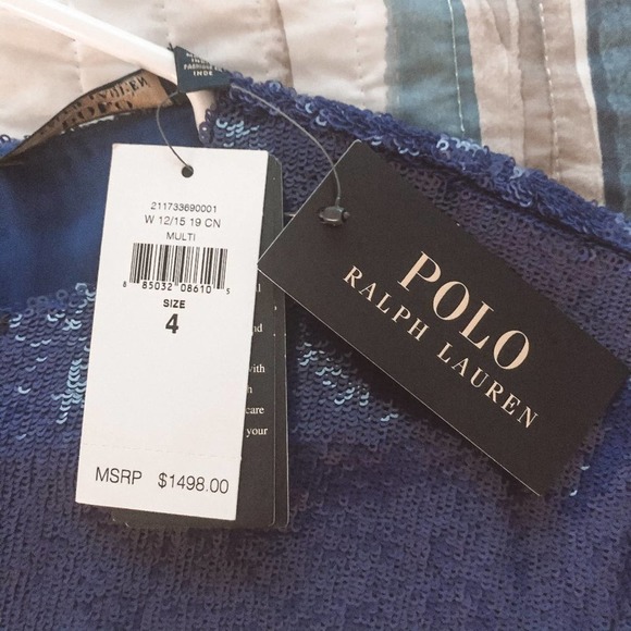 Polo Ralph Lauren Shuna Sailing Sequin Dress Multi - Picture 11 of 12